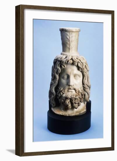 Marble Head of Egyptian God Serapis, from Mithras Walbrook to Londinium-null-Framed Giclee Print