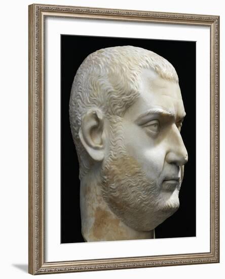 Marble Head of Emperor Decimo Celio Balbinus, 238 Ad, Profile View, 3rd Century-null-Framed Giclee Print