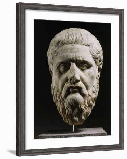 Marble Head of Plato 428-348 BC, Greek philosopher, 350-40 BC--Framed Photographic Print