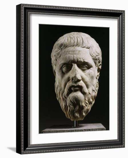 Marble Head of Plato 428-348 BC, Greek philosopher, 350-40 BC-null-Framed Photographic Print