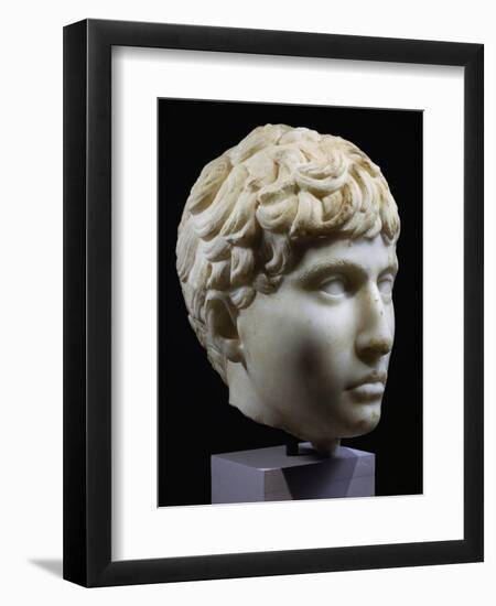 Marble Head of Young Barbarian, Artifact from Volubilis, Morocco, 27-14 BC-null-Framed Giclee Print