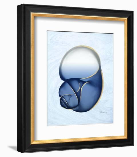 Marble Indigo Snail 1-Albert Koetsier-Framed Photo