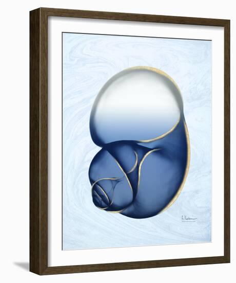 Marble Indigo Snail 1-Albert Koetsier-Framed Photo