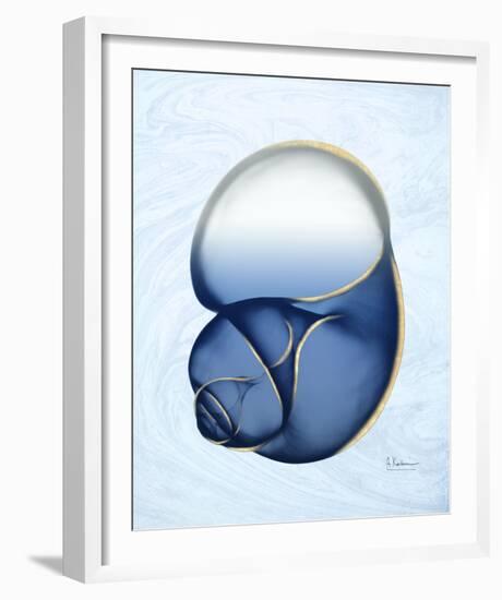 Marble Indigo Snail 1-Albert Koetsier-Framed Photo