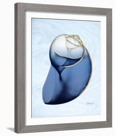 Marble Indigo Snail 2-Albert Koetsier-Framed Photo