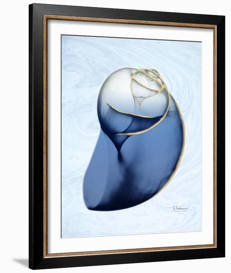 Marble Indigo Snail 2-Albert Koetsier-Framed Photo