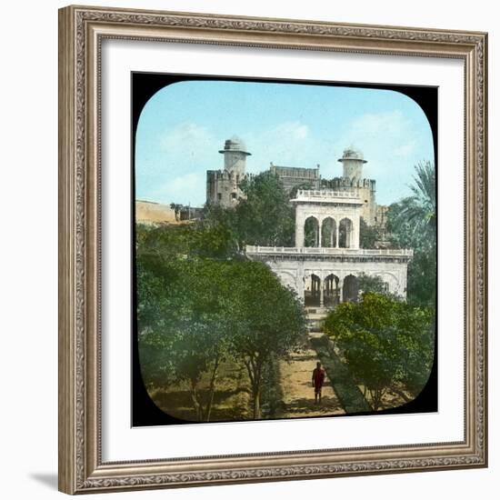 Marble Pavilion in the Fort Gardens, Lahore, India, Late 19th or Early 20th Century-null-Framed Giclee Print