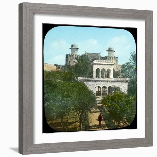 Marble Pavilion in the Fort Gardens, Lahore, India, Late 19th or Early 20th Century-null-Framed Giclee Print