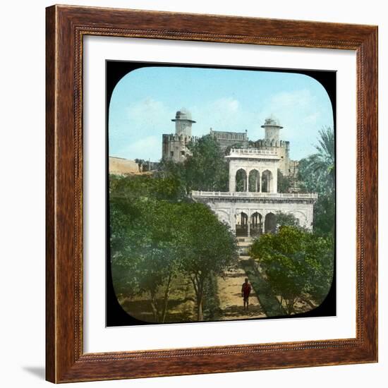 Marble Pavilion in the Fort Gardens, Lahore, India, Late 19th or Early 20th Century-null-Framed Giclee Print