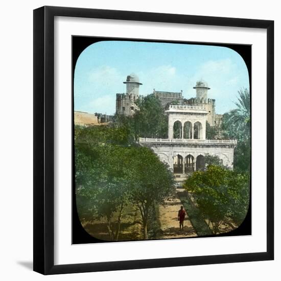 Marble Pavilion in the Fort Gardens, Lahore, India, Late 19th or Early 20th Century-null-Framed Giclee Print