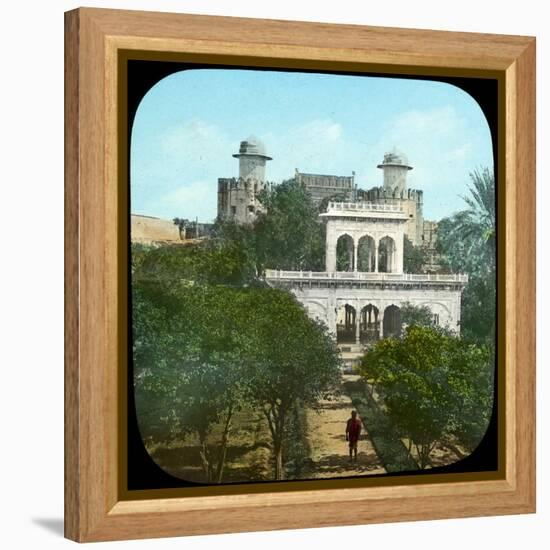 Marble Pavilion in the Fort Gardens, Lahore, India, Late 19th or Early 20th Century-null-Framed Premier Image Canvas