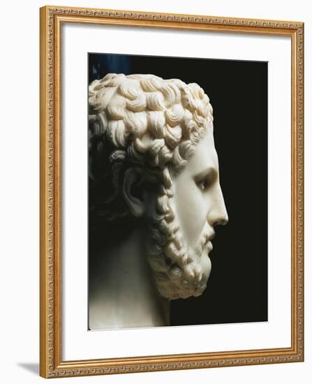 Marble Portrait of Philip II of King of Macedon A.C, Profile-null-Framed Giclee Print