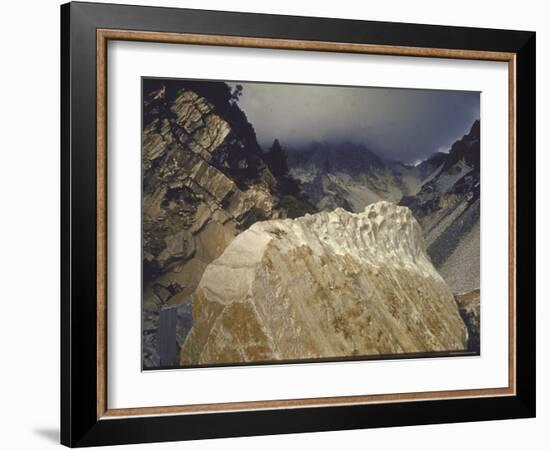 Marble Quarry at Carrara, Source of Raw Material For Some of Greatest Art of Tuscany-Gjon Mili-Framed Photographic Print