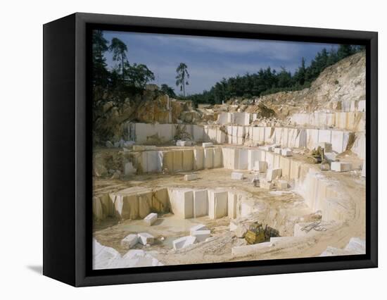 Marble Quarry, Greece-Charles Bowman-Framed Premier Image Canvas