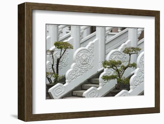 Marble railings in Confucius Temple, Taichung, Taiwan-Keren Su-Framed Photographic Print