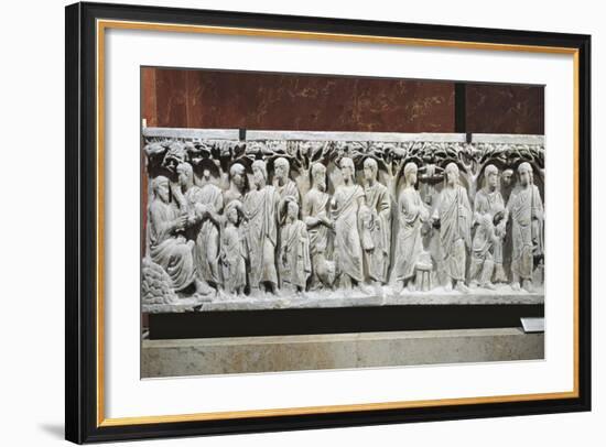 Marble Sarcophagus, Relief with Scenes from Old and New Testament-null-Framed Giclee Print