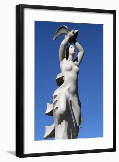 Marble Sculpture, Odori Park, Sapporo, Hokkaido, Japan-null-Framed Giclee Print