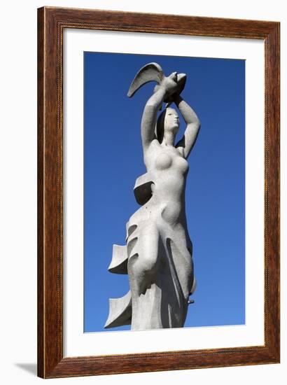 Marble Sculpture, Odori Park, Sapporo, Hokkaido, Japan-null-Framed Giclee Print