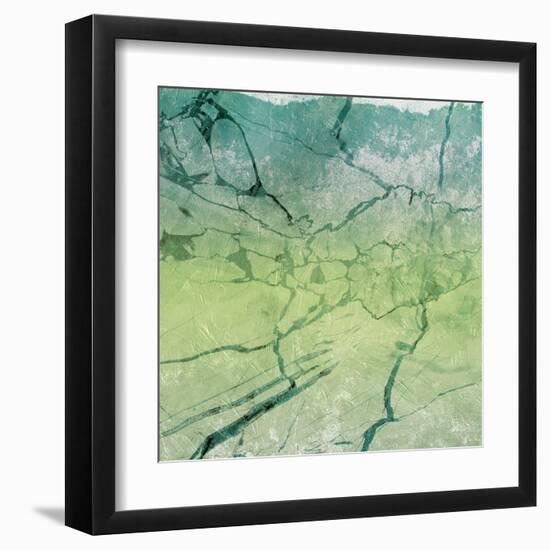Marble Soft Sea-Jace Grey-Framed Art Print