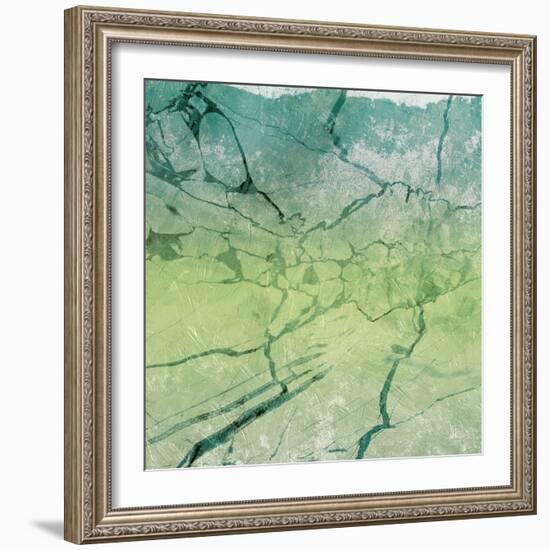 Marble Soft Sea-Jace Grey-Framed Art Print