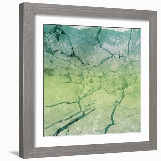 Marble Soft Sea-Jace Grey-Framed Art Print