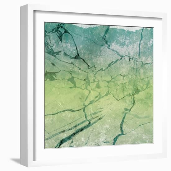 Marble Soft Sea-Jace Grey-Framed Art Print