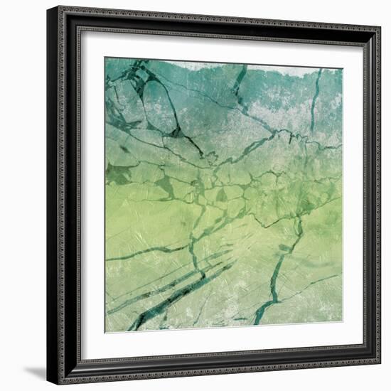 Marble Soft Sea-Jace Grey-Framed Art Print