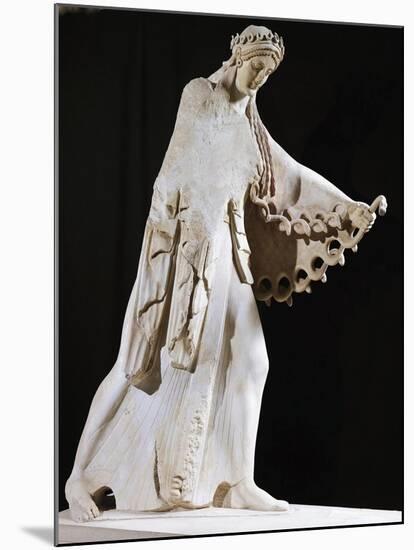 Marble Statue of Athena from East Pediment of Temple of Athena Polis Depicting Gigantomachy-null-Mounted Giclee Print