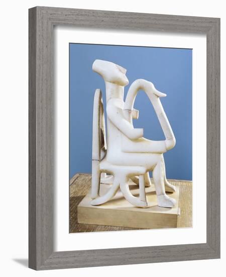 Marble Statue of Lyre Player, from Keros Island, Greece-null-Framed Giclee Print