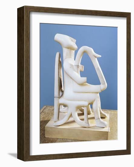 Marble Statue of Lyre Player, from Keros Island, Greece-null-Framed Giclee Print