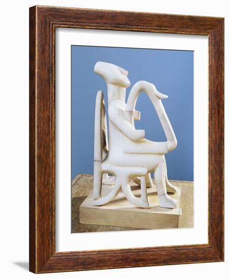 Marble Statue of Lyre Player, from Keros Island, Greece-null-Framed Giclee Print