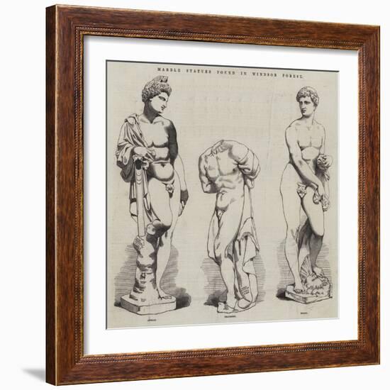 Marble Statues Found in Windsor Forest-null-Framed Giclee Print