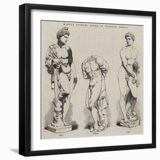 Marble Statues Found in Windsor Forest-null-Framed Giclee Print