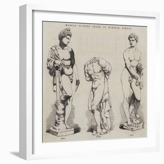 Marble Statues Found in Windsor Forest-null-Framed Giclee Print