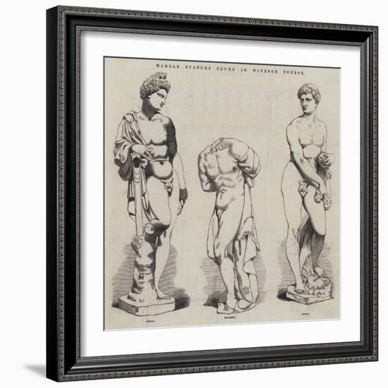 Marble Statues Found in Windsor Forest-null-Framed Giclee Print