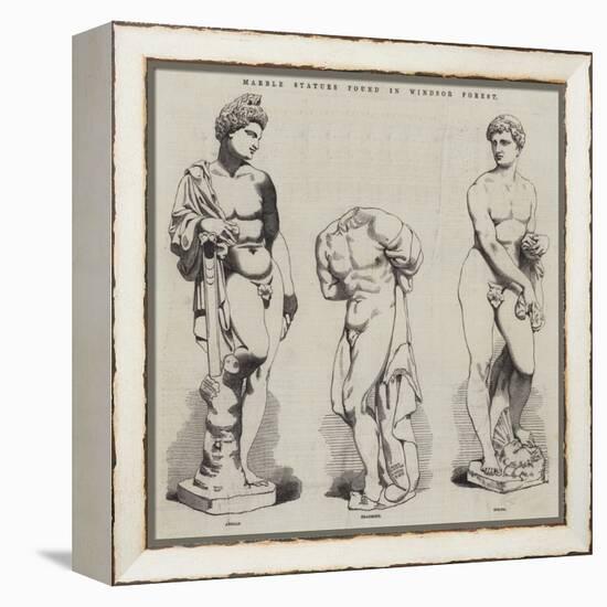 Marble Statues Found in Windsor Forest-null-Framed Premier Image Canvas