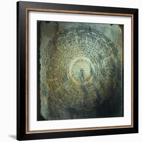 Marble Tablet with Liturgical Calendar for Easter Cycle for Years 532-626 AD-null-Framed Photographic Print