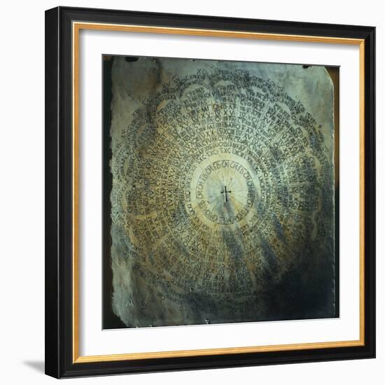 Marble Tablet with Liturgical Calendar for Easter Cycle for Years 532-626 AD-null-Framed Photographic Print