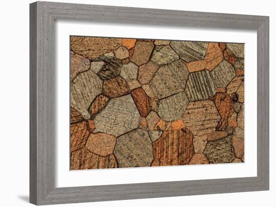 Marble, Thin Section, Polarised LM-PASIEKA-Framed Photographic Print