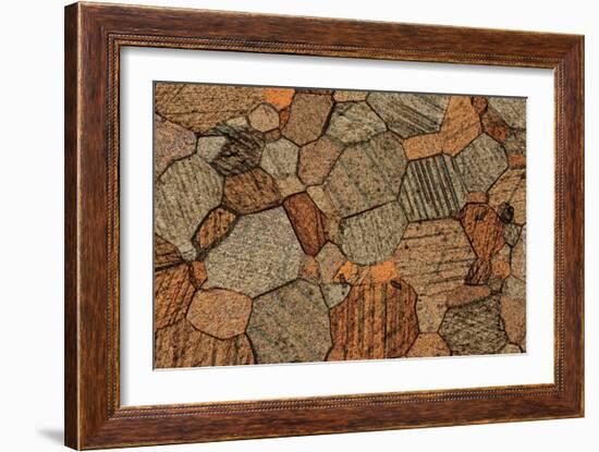 Marble, Thin Section, Polarised LM-PASIEKA-Framed Photographic Print