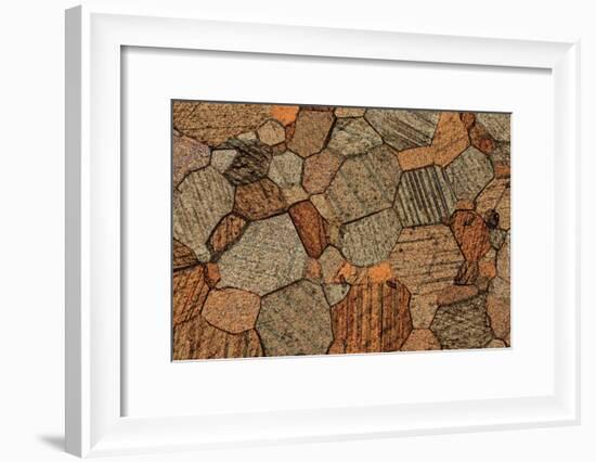 Marble, Thin Section, Polarised LM-PASIEKA-Framed Photographic Print