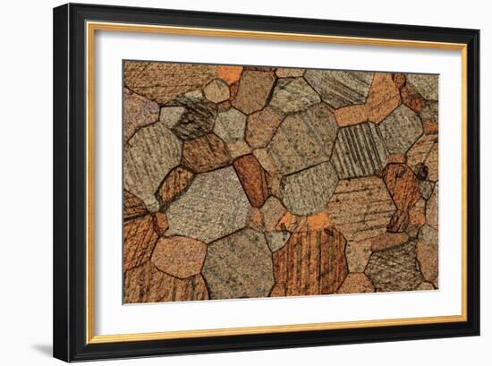 Marble, Thin Section, Polarised LM-PASIEKA-Framed Photographic Print