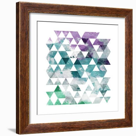 Marble Triangle-OnRei-Framed Art Print