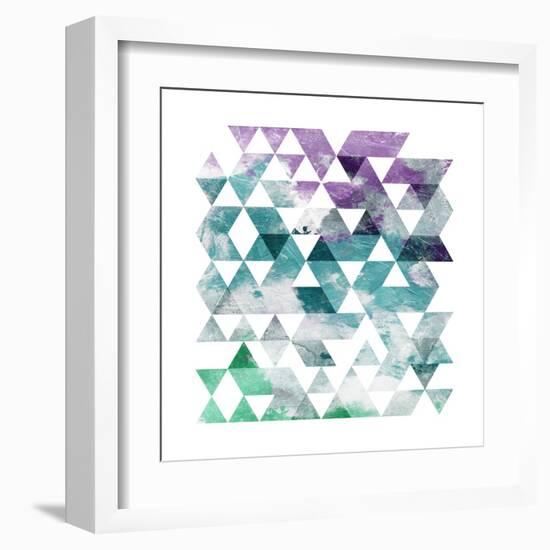 Marble Triangle-OnRei-Framed Art Print