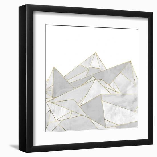 Marbled Geo Mountains I-PI Studio-Framed Art Print