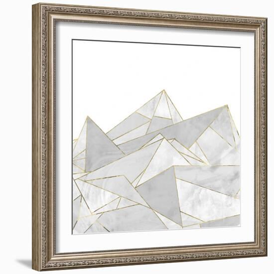 Marbled Geo Mountains I-PI Studio-Framed Art Print