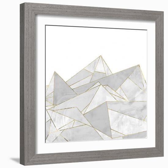 Marbled Geo Mountains I-PI Studio-Framed Art Print