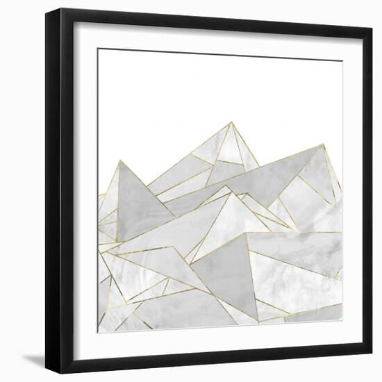 Marbled Geo Mountains I-PI Studio-Framed Art Print
