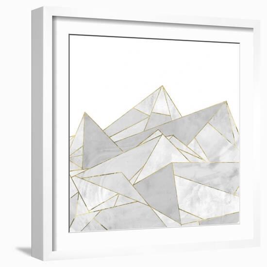 Marbled Geo Mountains I-PI Studio-Framed Art Print