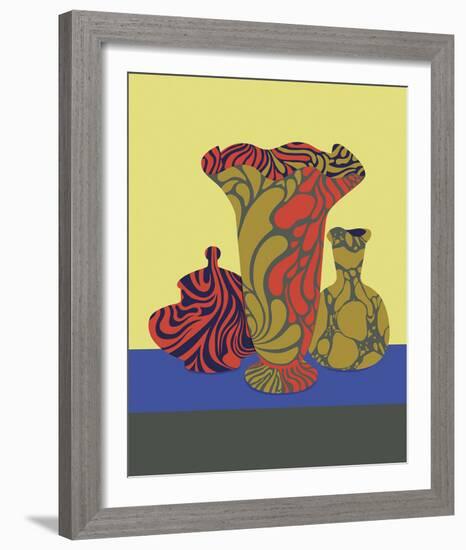 Marbled Silhouette - Arrange-Erika Greenfield-Framed Giclee Print